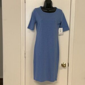 ‼️final must bundle ‼️LuLaRoe Blue Sheath Midi Dress with Crew Neck